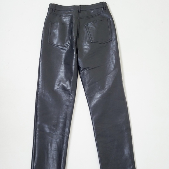 Wilfred The Melina Vegan Black Faux Leather Dress Pants Tapered Pant - Picture 9 of 14
